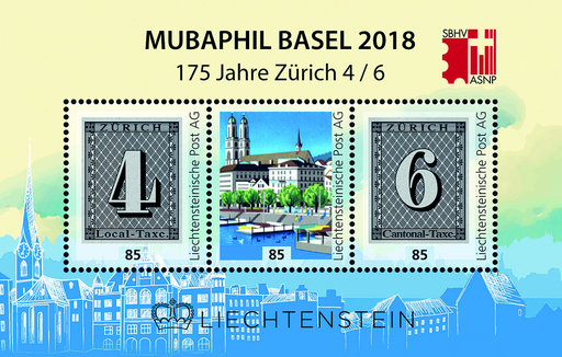 [7410.2018.01] 2018, Mubaphil Basel, 175 Jahre Zürich 4 und 6