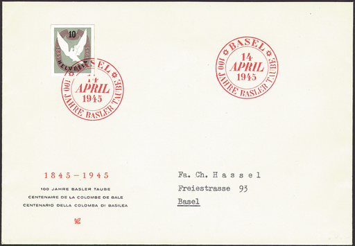 [7411.22.01] 1945, 100 Jahre Basler Taube