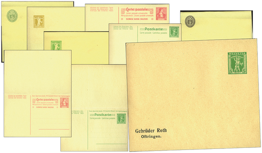 [7591.1883.01] 1883-1908, Ganzsachen-Klassiker mit 9 archivfrischen Stücken