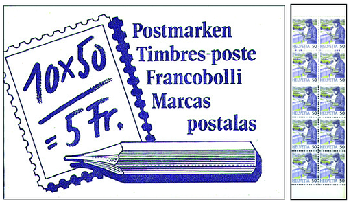[7593.84.01] 1988, Postbeförderung, violett-weiss
