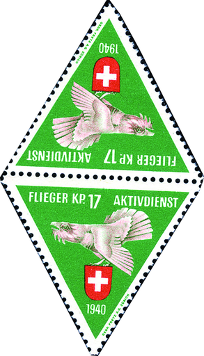 [7594.84.04] 1940, Flieger Kompanie 17 Aktivdienst, Auerhahn Zusammendruck
