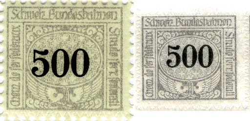 [7600.25.01] 1919, Dünne schwarze Wertziffern-Zähnung: sägeartig darüber Linienzähnung 11 1-2