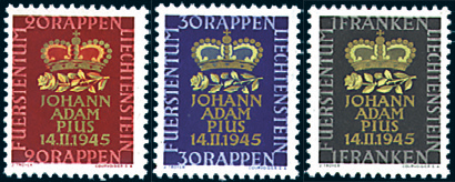 [7820.207.01] 1945, Gedenkmarken zur Geburt des Erbprinzen