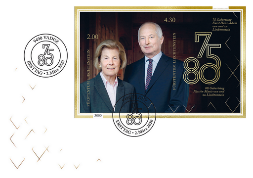 [7823.1928.02] 2020, 75. Geburtstag Fürst Hans-Adam II.-80. Geburtstag Fürstin Marie von und zu Liechtenstein