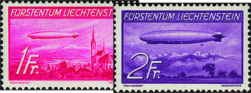 [7830.14.01] 1936, Zeppelin über Liechtenstein