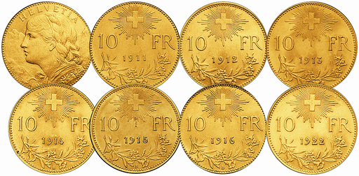 [7871.1911.02] 10 Fr. Gold-Vreneli komplett