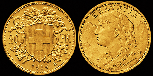 [7873.1914.01] 1914, 20 Fr. Gold-Vreneli