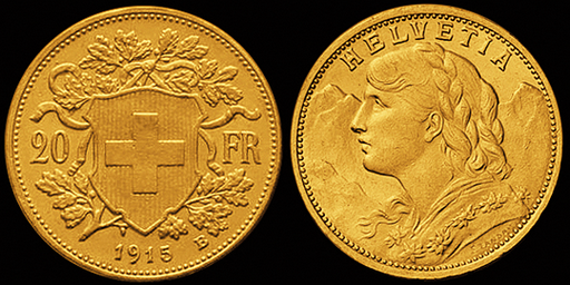 [7873.1915.01] 1915, 20 Fr. Gold-Vreneli
