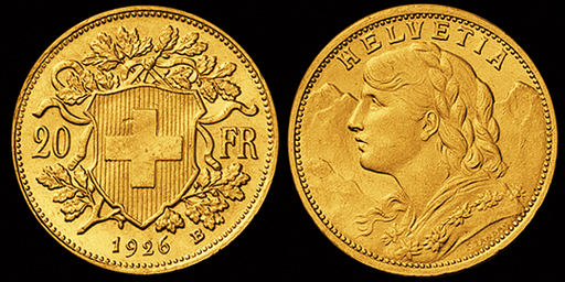 [7873.1926.01] 1926, 20 Fr. Gold-Vreneli