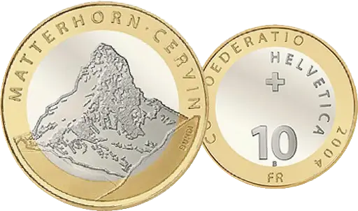 [7882.2004.01] 2004, 10 Fr. Gedenkmünzen "Matterhorn"