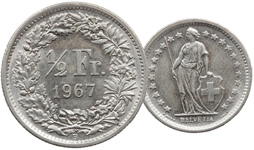 [7886.1967.01] 1967, 50 Rp. Silber-Kursmünze