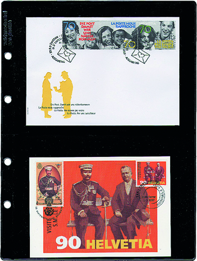 [7903.400.01] Einlege-Hüllen schwarz für Universalalbum mit Vierfachnutzen