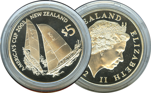 [7984.2003.01] 2003, Silbermünze aus Neuseeland &quot;America's Cup&quot;