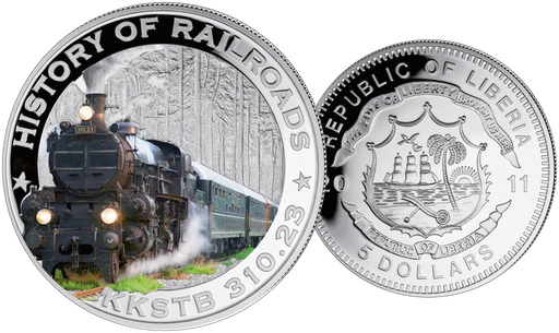 [7984.2011.11] 2011, Liberia, Geschichte der Eisenbahn, Österreich/Ungarn