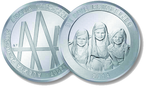 [7993.2014.26] 2014, Exklusiver Kursmünzensatz &quot;Prinzessinnen - Alexia, Ariane und Amalia&quot;