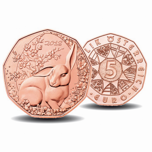 [7993.2018.07] 2018, 5 Euro "Osterhase", Österreich