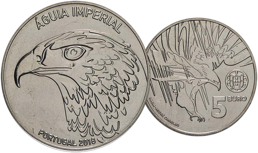 [7993.2018.15] 2018, 5 Euro &quot;Spanischer Kaiseradler - Bedrohte Tierart&quot;, Portugal