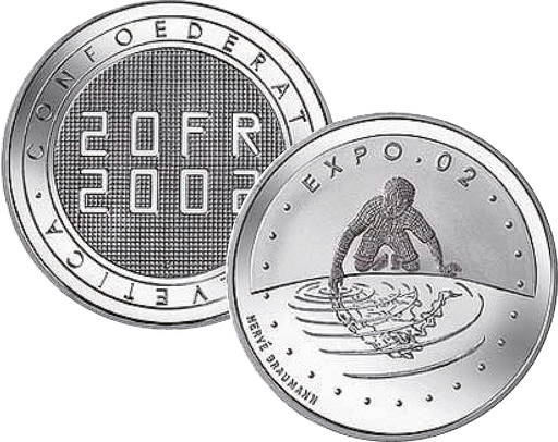 [7996.2002.12] 2002, 20 Fr. Gedenkmünze &quot;Expo.02&quot;