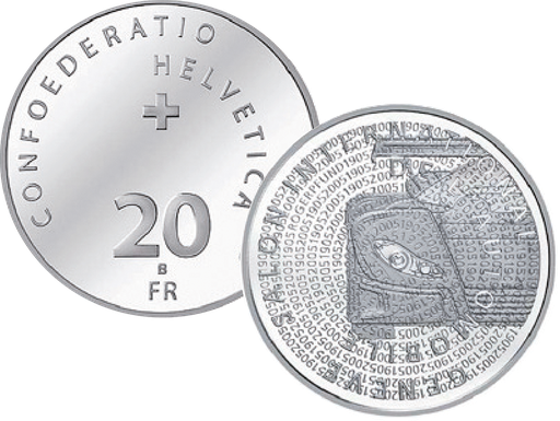 [7996.2005.10] 2005, 20 Fr. Gedenkmünze "100 Jahre Autosalon Genf"