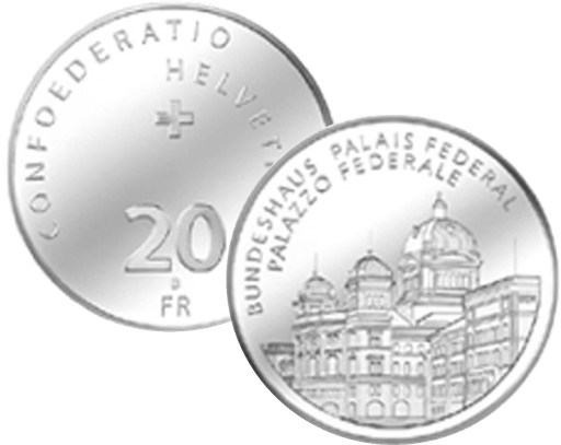 [7996.2006.06] 2006, 20 Fr. Gedenkmünze "Bundeshaus"