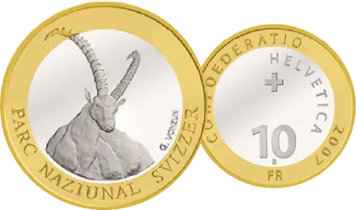 [7996.2007.01] 2007, 10 Fr. Gedenkmünze "Steinbock"