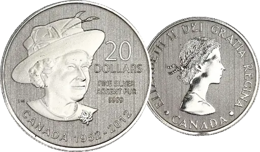 [7996.2011.66] 20 Dollar Silber-Sondermünze "60-jähriges Thronjubiläum Queen Elizabeth II."