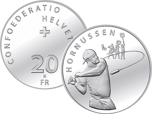 [7996.2015.04] 2015, 20 Fr. Gedenkmünze &quot;Hornussen&quot;