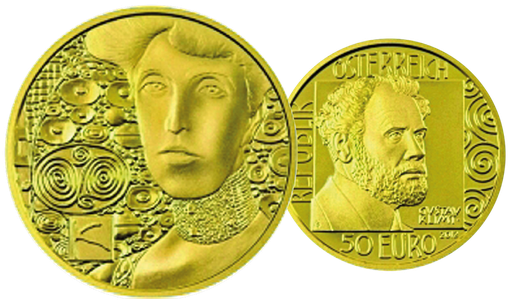 [7997.2012.01] 2012, Goldmünze aus Österreich mit Bildnis von Adele Bloch-Bauer