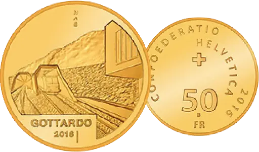 [7997.2016.10] 2016, 50 Fr. Gedenkmünze "Gottardo 2016"