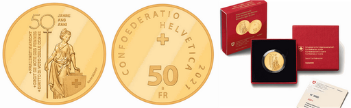 [7997.2021.11] 2021, 50 Fr. Gedenkmünze "50 Jahre Schweizer Frauenstimmrecht"