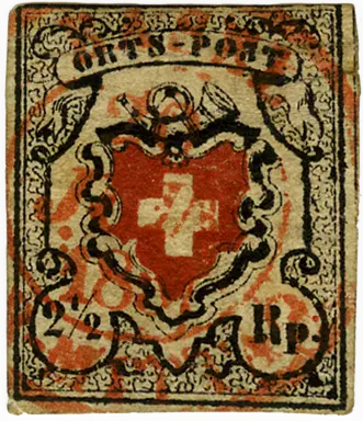 [7033.13.13] 2 1-2 Rp. schwarz-rot, Type 32