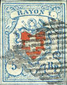 [7048.17.49] 5 Rp. hellblau-rot, Type 36, Stein C1-RO