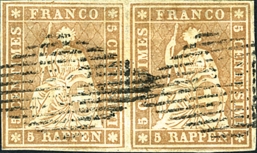 [7150.22.26] 5 Rp. braun, Berner Druck, 2. Druckperiode