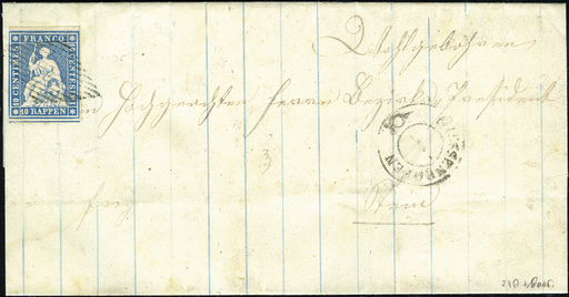 [7154.23.02] 10 Rp. preussischblau, Münchner Druck, 3. Druckperiode