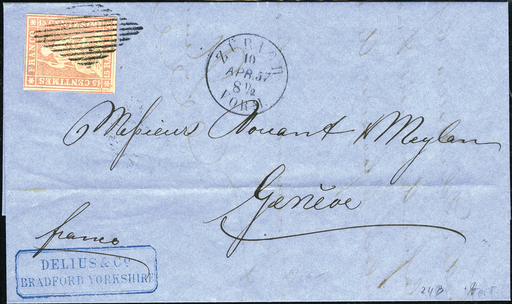 [7155.24.01] 15 Rp. rötlichkarmin, Berner Druck, 1. Druckperiode