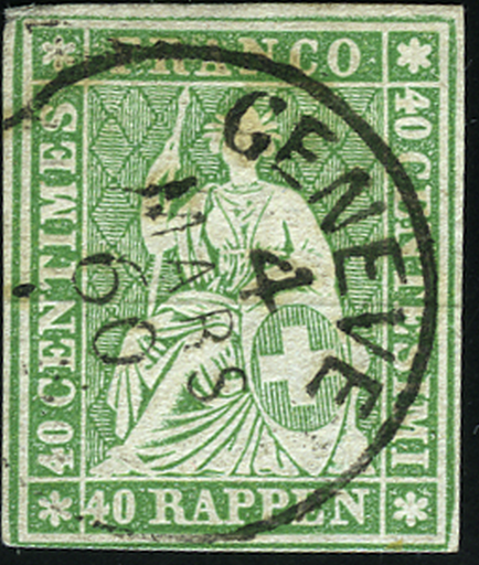 [7160.26.03] 40 Rp. olivgrün, Berner Druck, 4. Auflage