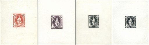 [7290.1905.03] 1905, Girardet-Proben im Kupferdruck 25 Rp. rotorange, rotbraun und schwarz