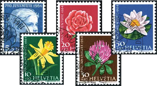 [7390.205.02] 1964, Mädchenbildnis, Wiesen- und Gartenblumen