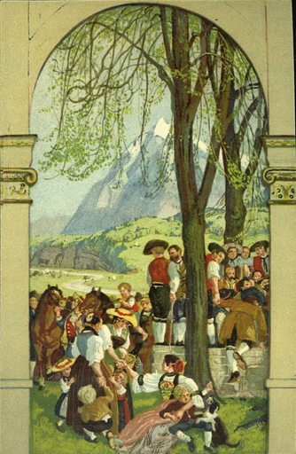 [7404.20.07] 1918, 7 1-2 Rp. Landsgemeinde Nr. 1: Frauen mit Kindern