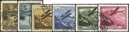 [7830.1.02] 1930, Flugzeuge über Liechtensteiner Landschaft