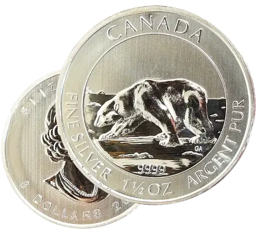 [7986.2013.07] 2013, 1,5 Unzen Silber-Anlagemünze "Polarbär", Kanada, Einzeln