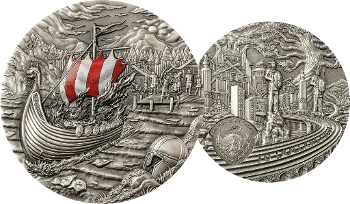 [7986.2022.17] 2022, 2 Unzen "Wikingerschiff", Palau