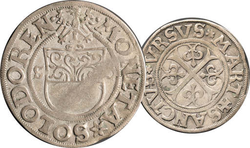 [8024.1600.02] 16. Jahrhundert (ohne Jahr), Batzen Solothurn, 2.9g schwer, Silber, schöne Erhaltung.