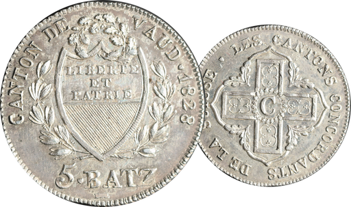[8029.1828.02] 1828, 5 Batzen Waadt