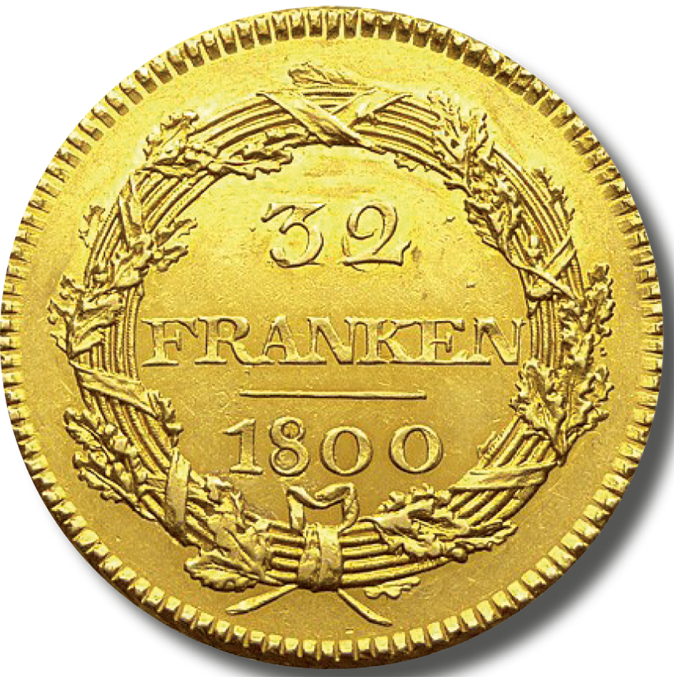 32 Franken Doppelduplone Helvetische Republik
