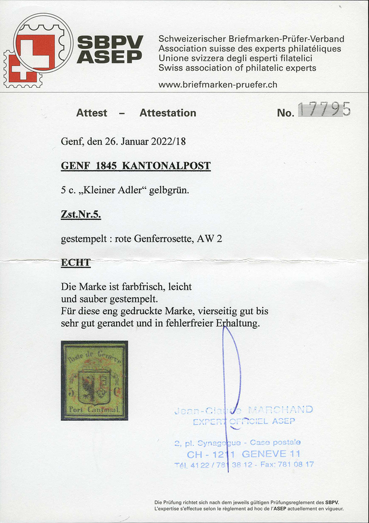1845, Kleiner Adler, allseitig vollrandig