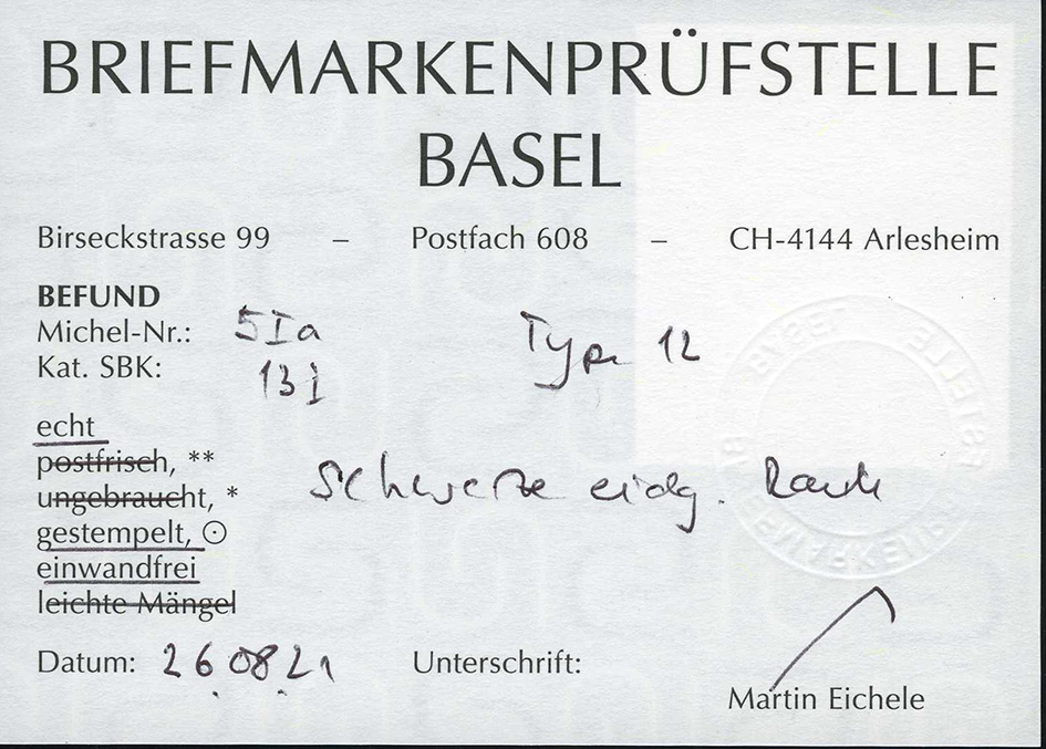2 1-2 Rp. schwarz-rot, Type 12
