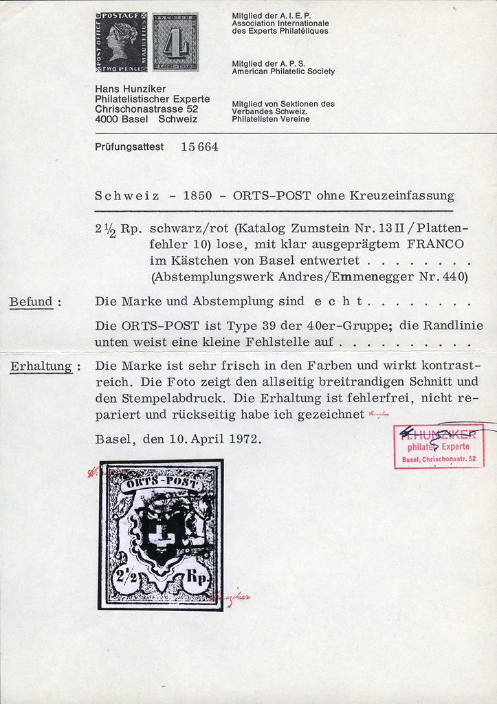 2 1-2 Rp. schwarz-rot, Type 39