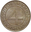 1932, 4 Reichspfenning &quot;Deutsches Reich&quot;