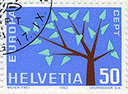 1962, EUROPA, Abart:&quot;Kurzer Ast&quot;